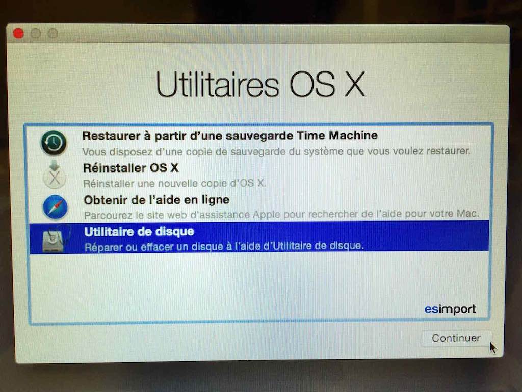 réinstaller Mac OS
