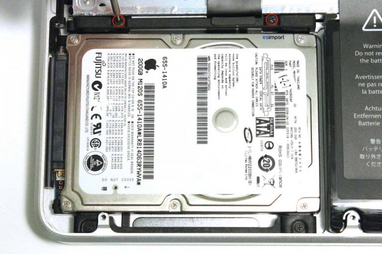 Changement câble disque dur macbook A1278